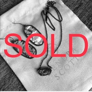 Elle and Elisa in gun metal abalone shell